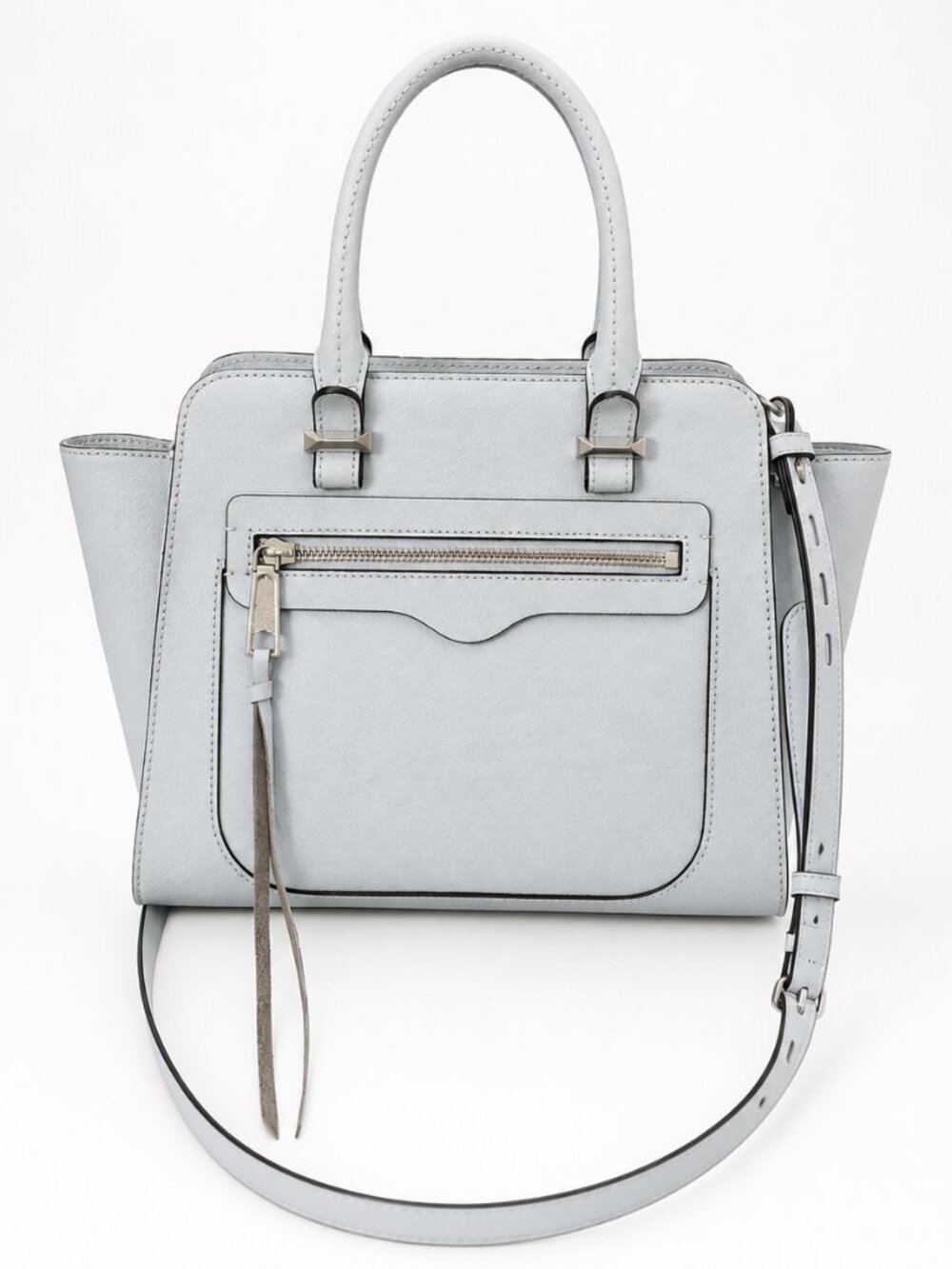 Rebecca Minkoff Avery Leather Tote Crossbody in Light Blue